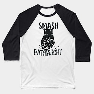 Smash Patriarchy Dark Baseball T-Shirt